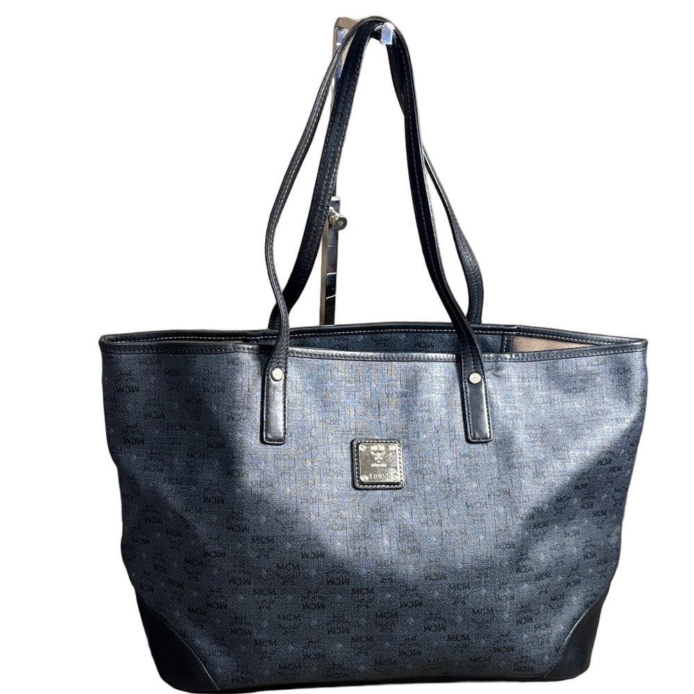MCM Visetos  Black  Tote Bag